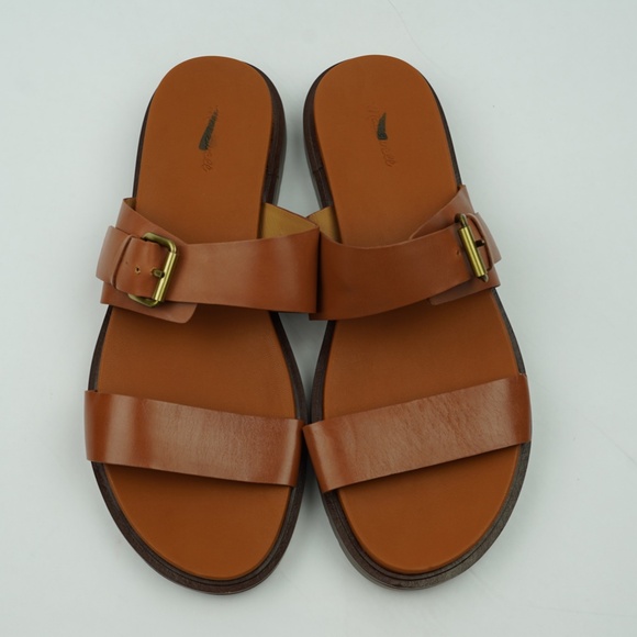 New MADEWELL Size 9 The Dee Double-Strap Slide Sandal in Warm Coffee $98 NP292 - Picture 5 of 8